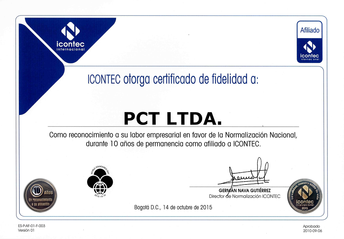 Reconocimiento Permanencia ICONTEC